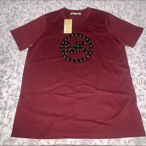 Michael Kors cranberry blouse size small, new with its original tag